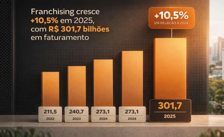 Setor de franquias ultrapassa R$ 300 bilhões e cresce 10,5% no Brasil