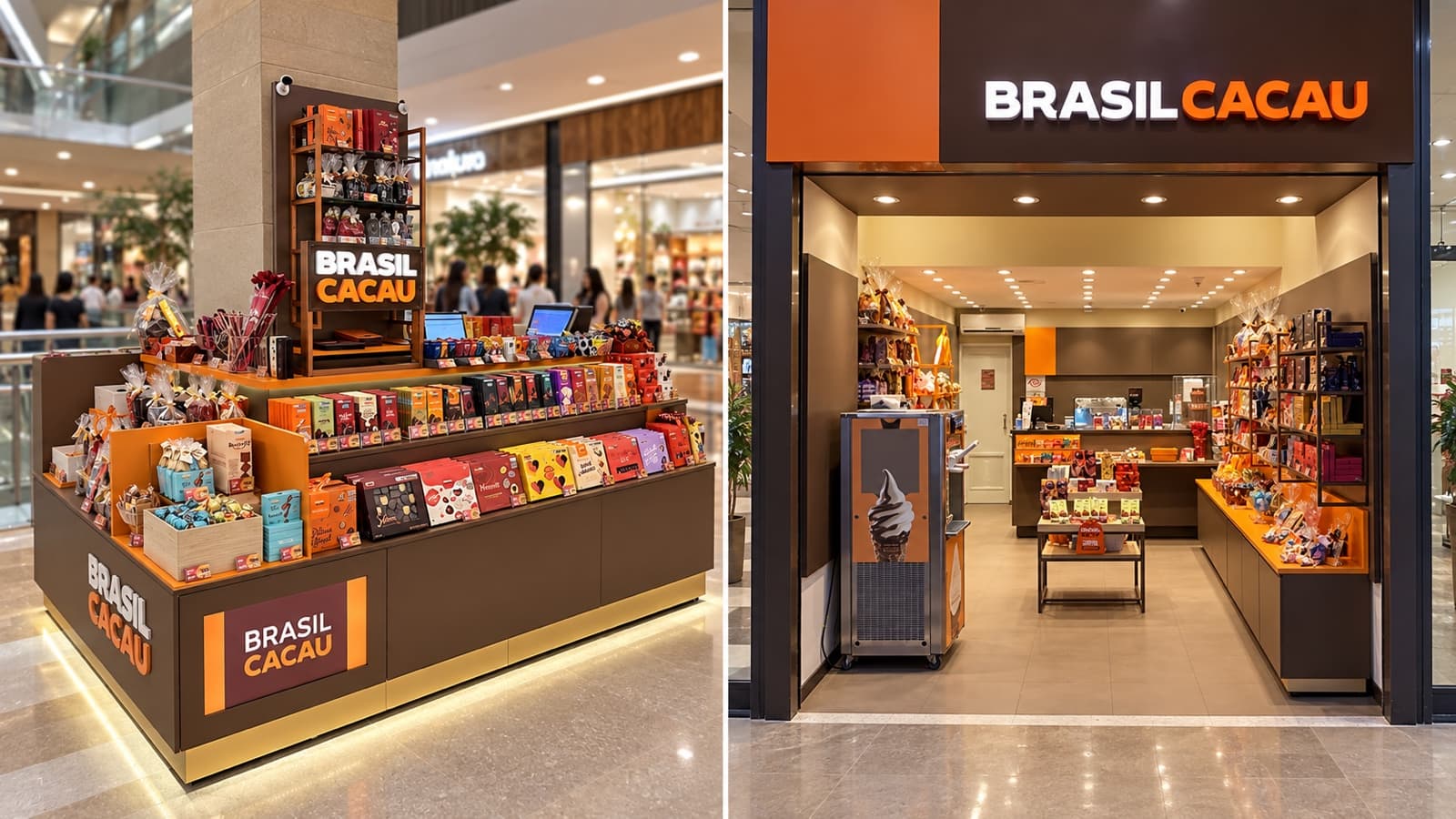 Franquia Brasil Cacau: Quiosque ou Loja? | Franquia.com.br